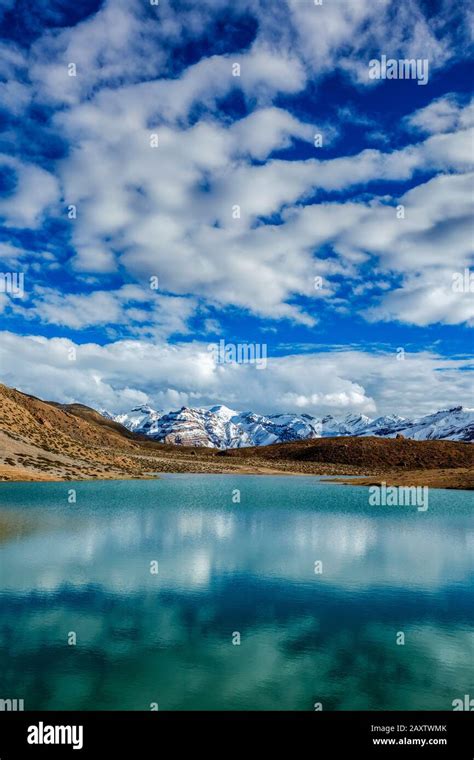 Dhankar Lake Spiti Valley Himachal Pradesh India Stock Photo Alamy
