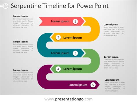 Powerpoint Serpentine Timeline