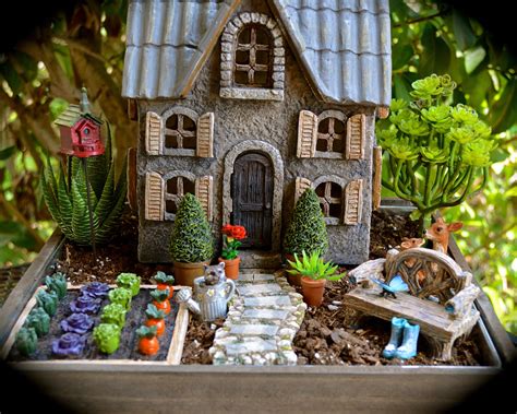 Miniature Garden Kit Last One 12 Wood Planter Etsy Garden Kits