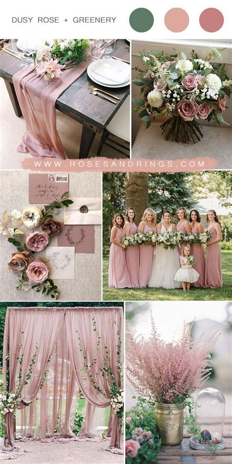 Top 9 Dusty Rose Wedding Color Palettes for 2020 #dustyrosewedding