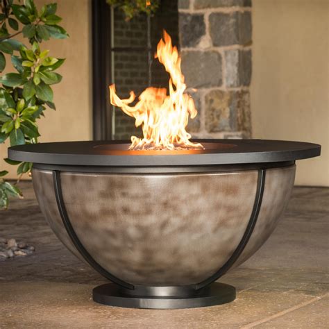 Cc Products Bodaway Bowl 48 Inch Round Propane Gas Fire Table Onyx