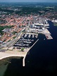Luftaufnahme Aabenraa - Yachthafen mit Sportboot- Anlegestellen und ...