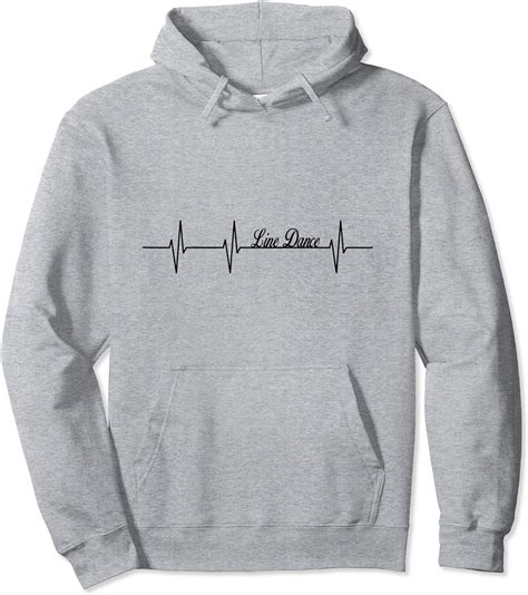 Line Dance Herzschlag Design Pullover Hoodie Amazonde Fashion