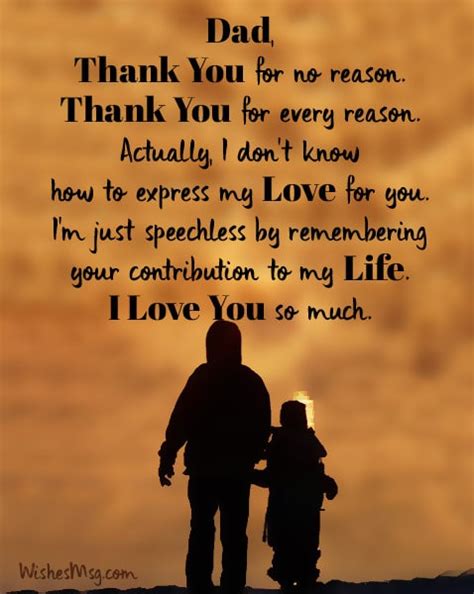 Dad, we might be far apart on this special day, but that doesn't mean you're not on my mind. Thank You Messages for Dad - Appreciation Quotes - WishesMsg