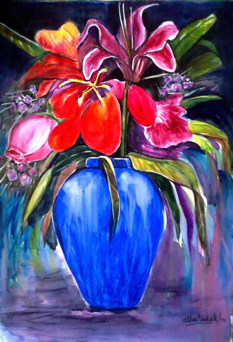 Flower Vase Painting At Explore Collection Of