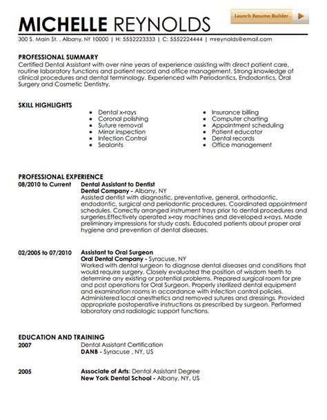 Notice that every skill is not listed. Dental Assistant Resume Template | Dental assistant job ...