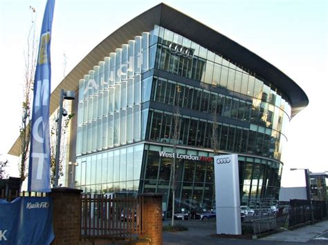 The dealership is owned by the ntt group. West London Audi dealership © Thomas Nugent cc-by-sa/2.0 ...