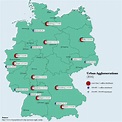 Germany’s largest Urban agglomerations, 2016. - Maps on the Web
