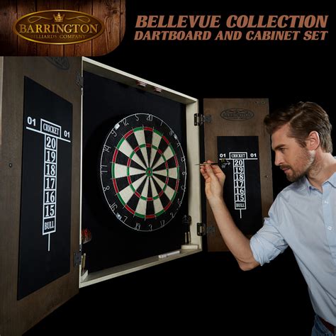 Barrington Bellevue Bristle Dartboard Cabinet Set Md Sports