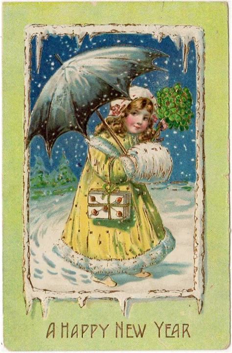 Cute And Beautiful Vintage New Years Postcards ~ Vintage