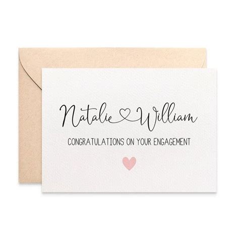 Personalised Engagement Card Custom Engagement Card Eng028 Mum And
