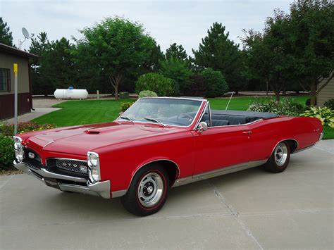 1967 Pontiac Gto Convertible Muscle Classic Old Red Usa