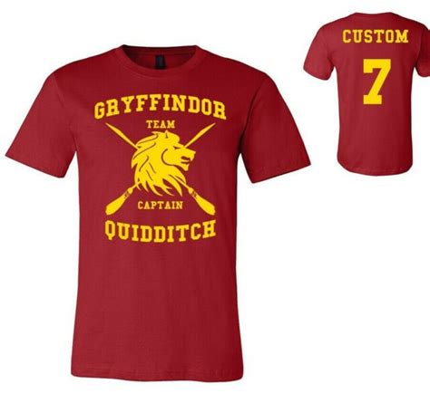 Harry Potter Gryffindor Quidditch Mens Redburgandy Soccer Jersey Sz