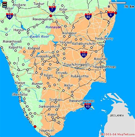 Map Of Kerala And Tamilnadu ASYAGRAPHICS