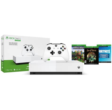Microsoft Xbox One S All Digital Edition 1tb Fortnite Minecraft Sea Of Thieves Bundle