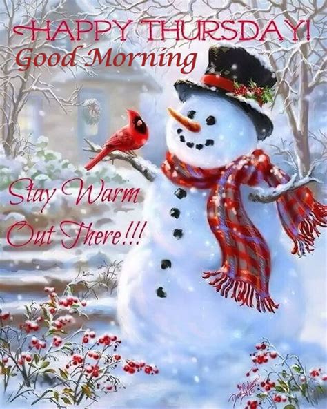Winter Snowman Good Morning Thursday Quote Pictures
