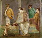 Playing cithara from Pompeii 1st century AD. Painting by Album - Pixels