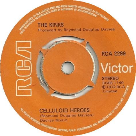 The Kinks Celluloid Heroes Prong Centre Vinyl Discogs