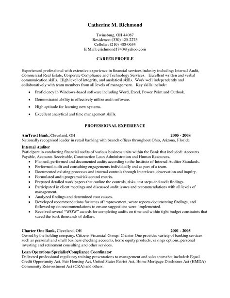 Auditor cv template cv samples examples. internal auditor resume best template collection | Verbal ...