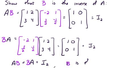 Sec 2.4 Inverse Matrices - YouTube