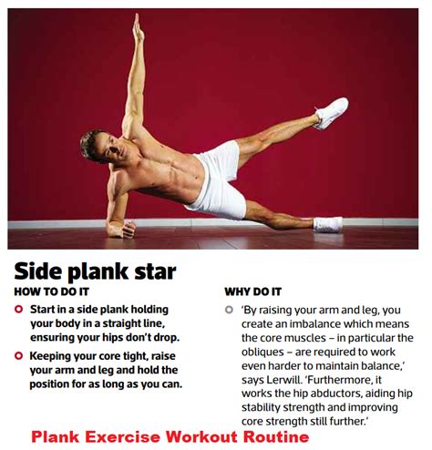 Side Star Plank Exercise For Men And Women Plank