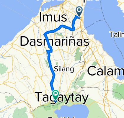 Alabang To Tagaytay Via Amadeo Cycling Route Bikemap