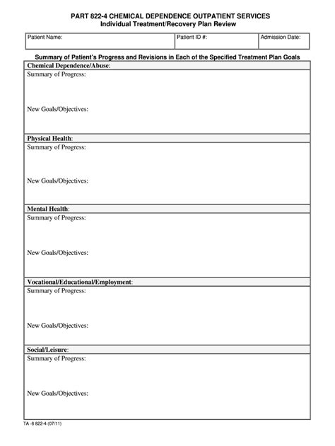 Omh Treatment Plan Template Fill Online Printable Fillable Blank