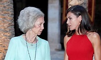 Queen Letizia stuns in red during summer walkout with Queen Sofia ...