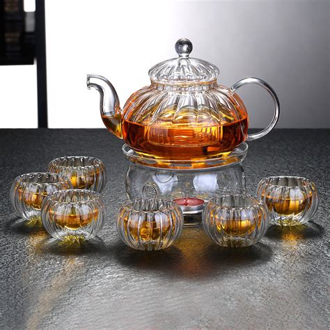 Creative Tea Glassware Tea Glass Pot And Cups Borosilicate Glass Tea Set Glass Teapot China