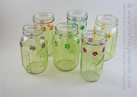 Painted Mason Jar Drinking Glasses Crafts By Amanda