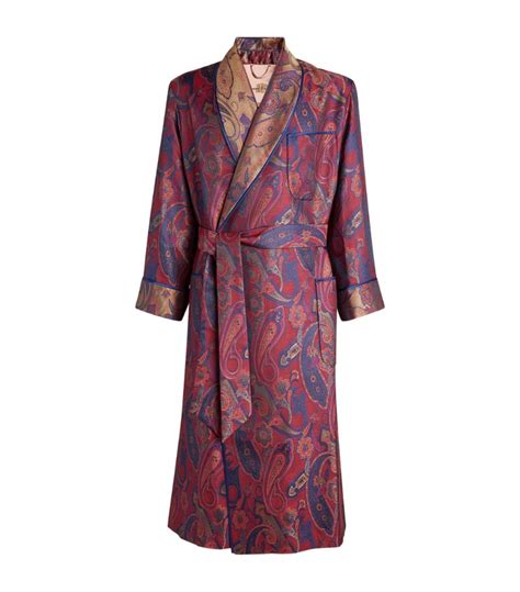 mens daniel hanson red dh gown blue pais pink lining harrods uk