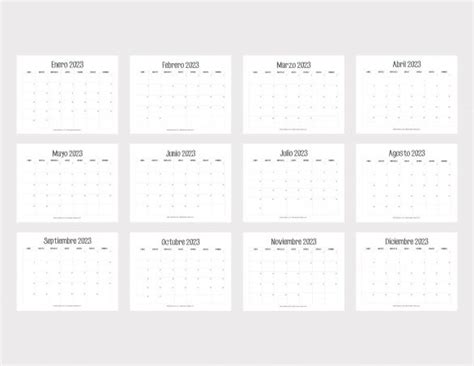 Calendarios 2023 Para Imprimir Descarga Gratis Minimalista Vision