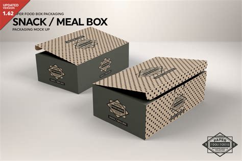 Snack Or Meal Box Packaging MockUp By INC Design Studio TheHungryJPEG Com