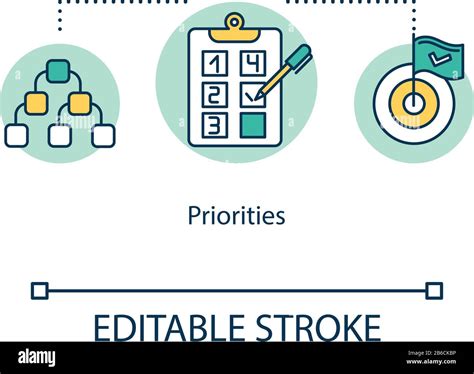Priorities Concept Icon Task Prioritizing Idea Thin Line Illustration