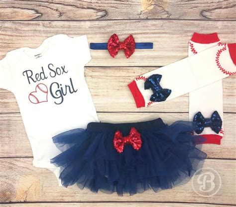 Red Sox Girl Game Day Outfit Boston Red Sox Baseball Baby Etsy