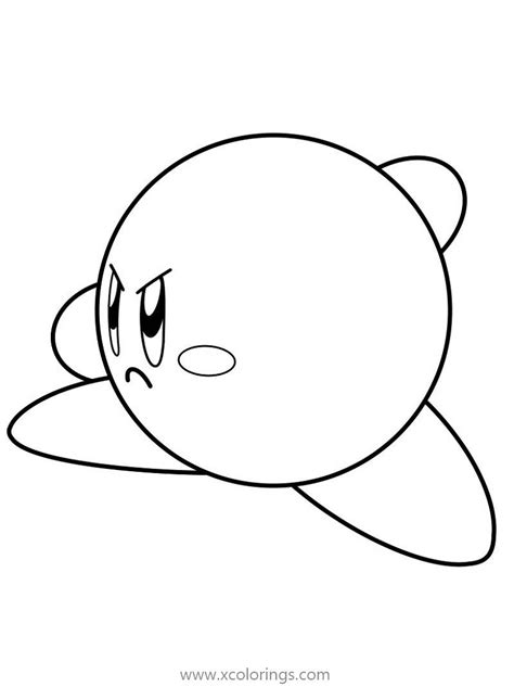 Cute Kirby Coloring Page