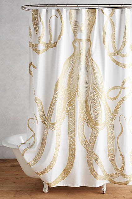 Free domestic shipping with orders over $50. Thomas Paul Golden Octopus Shower Curtain | | bathroom ...