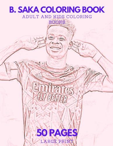 B Saka Soccer Football Coloring Book For Adults And Kids Soccer