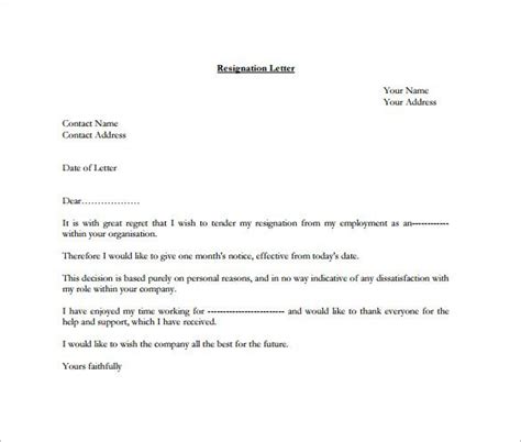 Microsoft Word Letter Of Resignation Template For Your Needs Letter