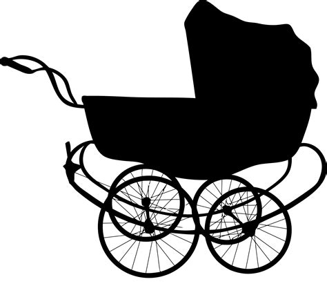 Vintage Baby Carriage Silhouette By Gdj Vintage Baby Carriage