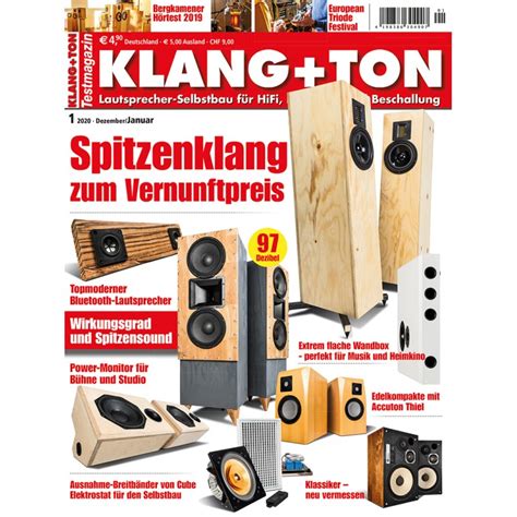 Well you're in luck, because here they come. Klang & Ton 1/2020 (print) - hifitest.de Shop