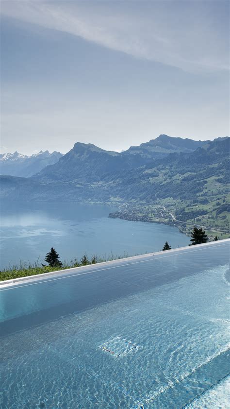 Wallpaper Hotel Villa Honegg, 5k, 4k wallpaper, 8k, Bürgenstock, Switzerland, infinity pool ...