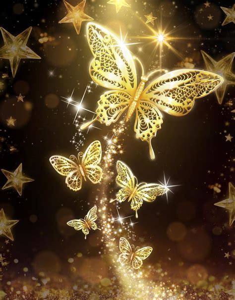 Gold Butterfly Wallpapers Top Free Gold Butterfly Backgrounds