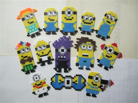 Assorted Minions Despicable Me Perler Beads By Angela Albergo Diy
