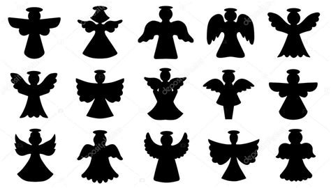 Angel Silhouettes — Stock Vector © Yyanng 58349303