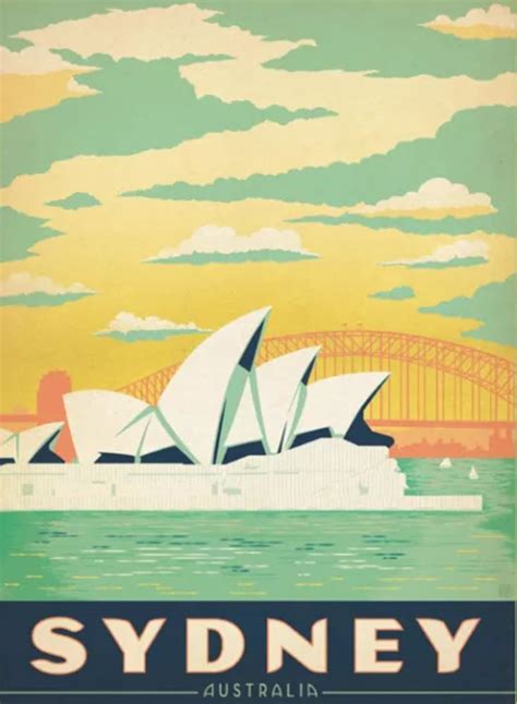 Sydney Australia Vintage Posters Reisposters Fotoprojecten