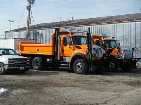 Illinois Dot Snow Plow Trucks A Pair Of International