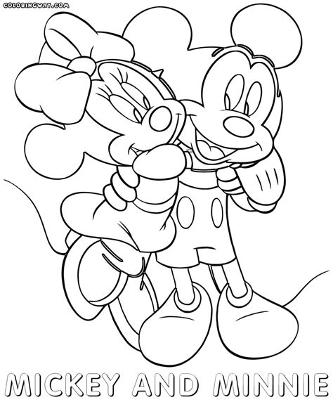 Mickey And Minnie Coloring Pages Coloring Pages To Download And Print