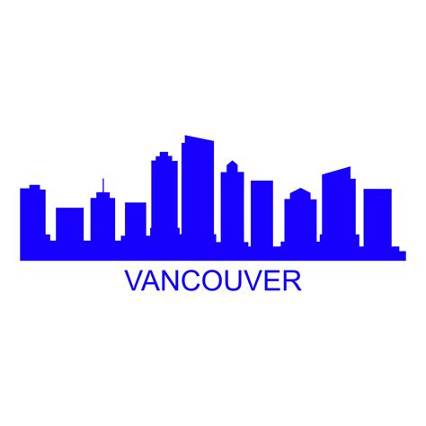 Vancouver Skyline auf weißem Hintergrund 4433387 Vektor Kunst bei Vecteezy