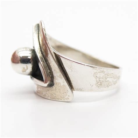 925 Sterling Silver Vintage Beau Modernist Ring Size 8 Etsy